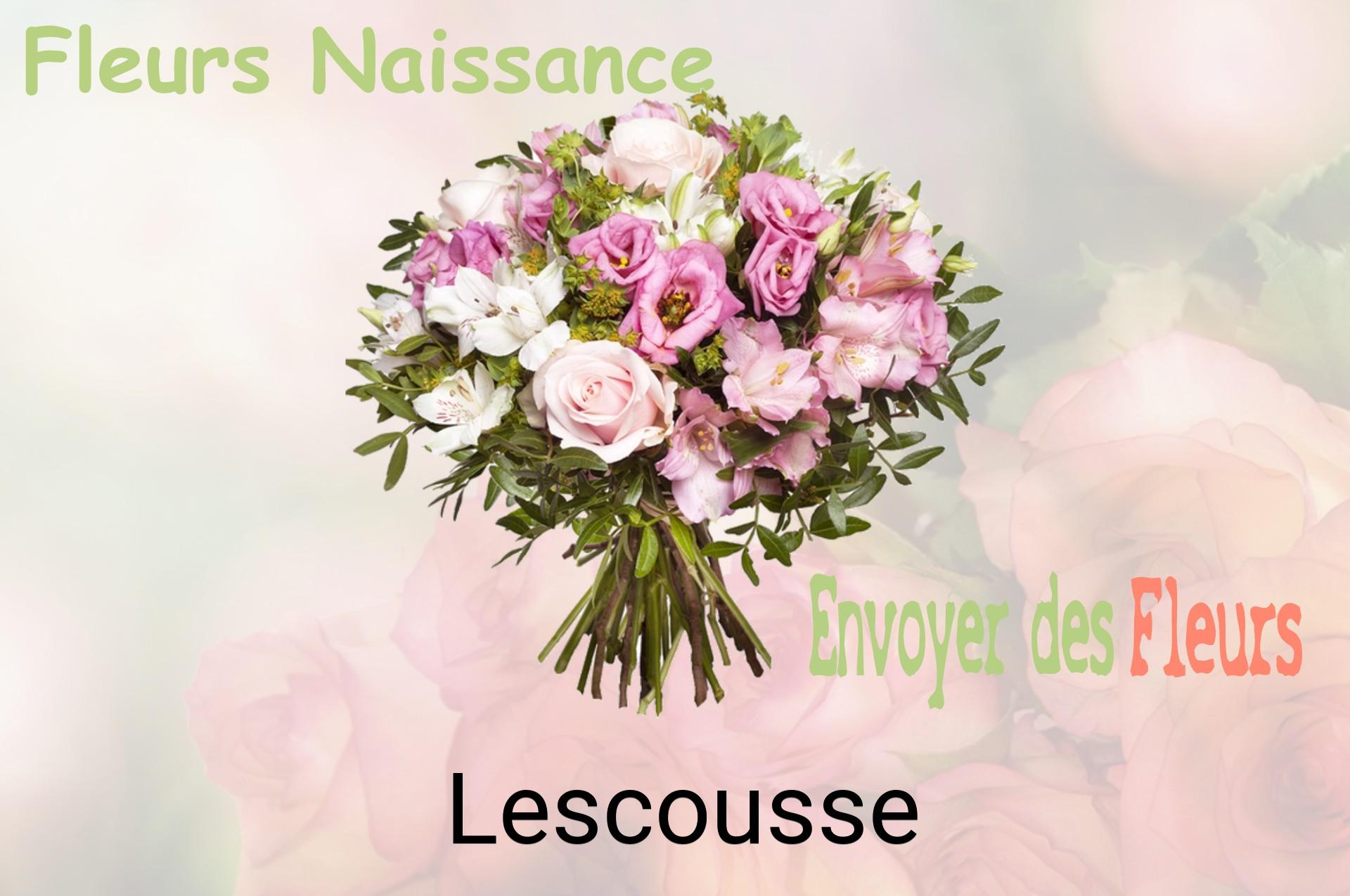 Bouquet de fleurs de naissance livré à Lescousse